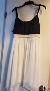 Blue and white dress